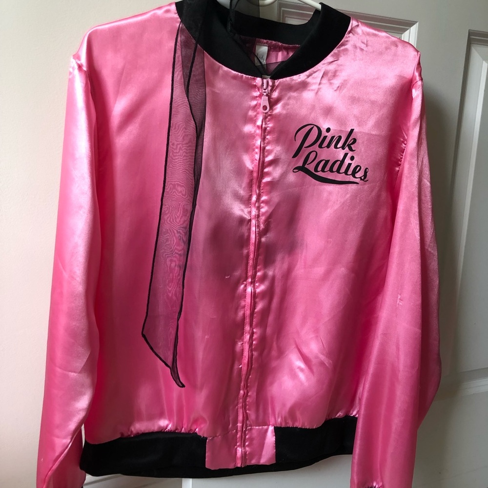 Pink Ladies Jacket with Scarf